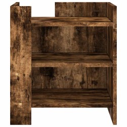Table de chevet chêne fumé 45x50x50 cm bois d'ingénierie 627048627048