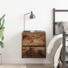 Table de chevet murale chêne fumé 38x34x40 cm 627051627051