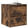 Table de chevet murale chêne fumé 38x34x40 cm 627051627051
