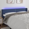 Tête de lit à LED Bleu 203x16x78/88 cm Tissu 627055627055