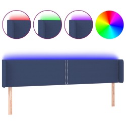 Tête de lit à LED Bleu 203x16x78/88 cm Tissu 627055627055