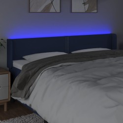 Tête de lit à LED Bleu 203x16x78/88 cm Tissu 627055627055