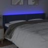 Tête de lit à LED Bleu 203x16x78/88 cm Tissu 627055627055