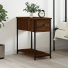 Table de chevet chêne marron 30x60x60 cm bois d'ingénierie 627056627056