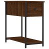 Table de chevet chêne marron 30x60x60 cm bois d'ingénierie 627056627056
