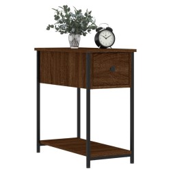 Table de chevet chêne marron 30x60x60 cm bois d'ingénierie 627056627056