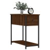 Table de chevet chêne marron 30x60x60 cm bois d'ingénierie 627056627056