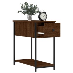 Table de chevet chêne marron 30x60x60 cm bois d'ingénierie 627056627056