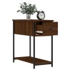 Table de chevet chêne marron 30x60x60 cm bois d'ingénierie 627056627056