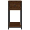 Table de chevet chêne marron 30x60x60 cm bois d'ingénierie 627056627056
