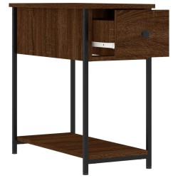 Table de chevet chêne marron 30x60x60 cm bois d'ingénierie 627056627056