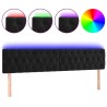 Tête de lit à LED Noir 180x7x78/88 cm Velours 627057627057