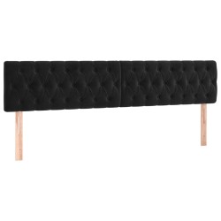 Tête de lit à LED Noir 180x7x78/88 cm Velours 627057627057