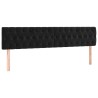 Tête de lit à LED Noir 180x7x78/88 cm Velours 627057627057