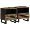 Tables de chevet 2 pcs 40x34x46 cm bois massif de récupération 627058627058