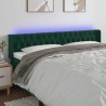 Tête de lit à LED Vert foncé 203x16x78/88 cm Velours 627061627061