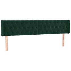 Tête de lit à LED Vert foncé 203x16x78/88 cm Velours 627061627061