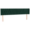 Tête de lit à LED Vert foncé 203x16x78/88 cm Velours 627061627061