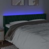 Tête de lit à LED Vert foncé 203x16x78/88 cm Velours 627061627061