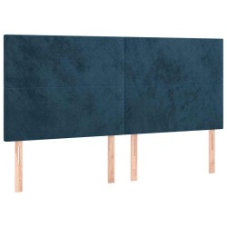 Tête de lit à LED Bleu foncé 180x5x118/128 cm Velours 627063627063