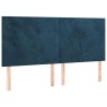 Tête de lit à LED Bleu foncé 180x5x118/128 cm Velours 627063627063