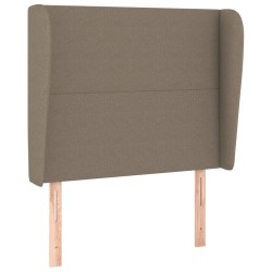 Tête de lit avec oreilles Taupe 103x23x118/128 cm Tissu 627065627065
