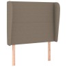 Tête de lit avec oreilles Taupe 103x23x118/128 cm Tissu 627065627065