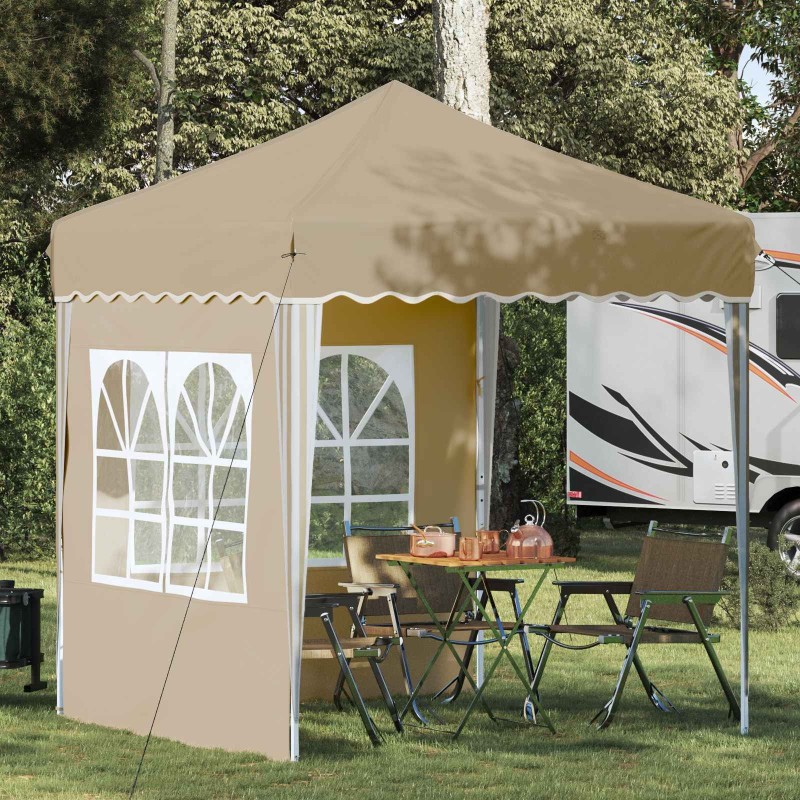 Tente de fête pop-up 195 x 195 x 245 cm Crème Tissu Oxford 627067627067