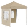 Tente de fête pop-up 195 x 195 x 245 cm Crème Tissu Oxford 627067627067