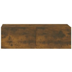 Meubles TV muraux 2pcs chêne fumé 100x30x30cm bois d'ingénierie 627074627074