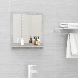 Miroir de salle de bain Gris béton 40x10,5x37cm Bois ingénierie 627075627075