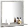 Miroir de salle de bain Gris béton 40x10,5x37cm Bois ingénierie 627075627075