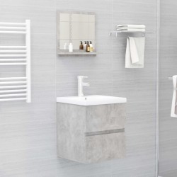 Miroir de salle de bain Gris béton 40x10,5x37cm Bois ingénierie 627075627075