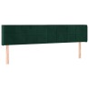 Tête de lit à LED Vert foncé 203x16x78/88 cm Velours 627076627076