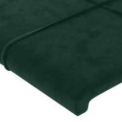 Tête de lit à LED Vert foncé 203x16x78/88 cm Velours 627076627076