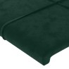 Tête de lit à LED Vert foncé 203x16x78/88 cm Velours 627076627076