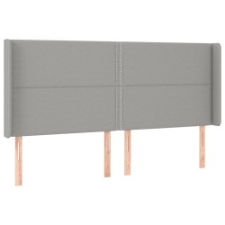 Tête de lit à LED Gris clair 203x16x118/128 cm Tissu 627078627078