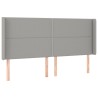 Tête de lit à LED Gris clair 203x16x118/128 cm Tissu 627078627078