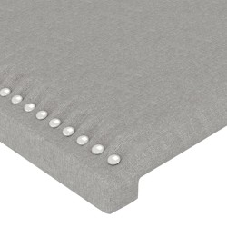 Tête de lit à LED Gris clair 203x16x118/128 cm Tissu 627078627078