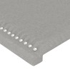 Tête de lit à LED Gris clair 203x16x118/128 cm Tissu 627078627078