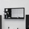 Miroir de salle de bain noir 90x10,5x45 cm bois d’ingénierie 627080627080