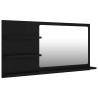 Miroir de salle de bain noir 90x10,5x45 cm bois d’ingénierie 627080627080
