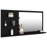 Miroir de salle de bain noir 90x10,5x45 cm bois d’ingénierie 627080627080