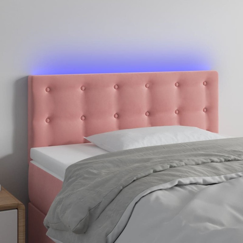 Tête de lit à LED Rose 100x5x78/88 cm Velours 627081627081