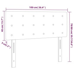 Tête de lit à LED Rose 100x5x78/88 cm Velours 627081627081