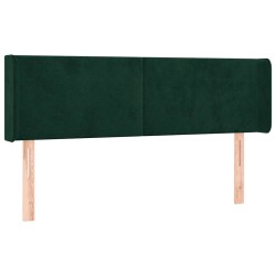 Tête de lit avec oreilles Vert foncé 147x16x78/88 cm Velours 627083627083