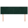 Tête de lit avec oreilles Vert foncé 147x16x78/88 cm Velours 627083627083