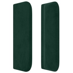 Tête de lit avec oreilles Vert foncé 147x16x78/88 cm Velours 627083627083