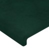 Tête de lit avec oreilles Vert foncé 147x16x78/88 cm Velours 627083627083
