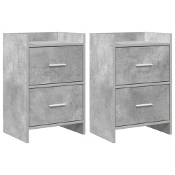Tables de chevet 2 pcs Gris béton 40 x 30 x 60 cm 627084627084